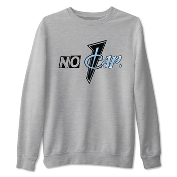 No Cap sneaker match t-shirt styled to complete your fit with the Air Foamposite One Psychic Blue sneakers, shown in Heather Grey 2.