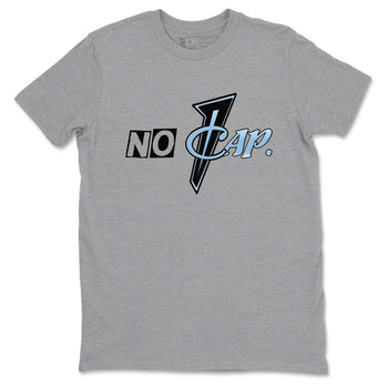 No Cap sneaker match t-shirt styled to complete your fit with the Air Foamposite One Psychic Blue sneakers, shown in Heather Grey 2.