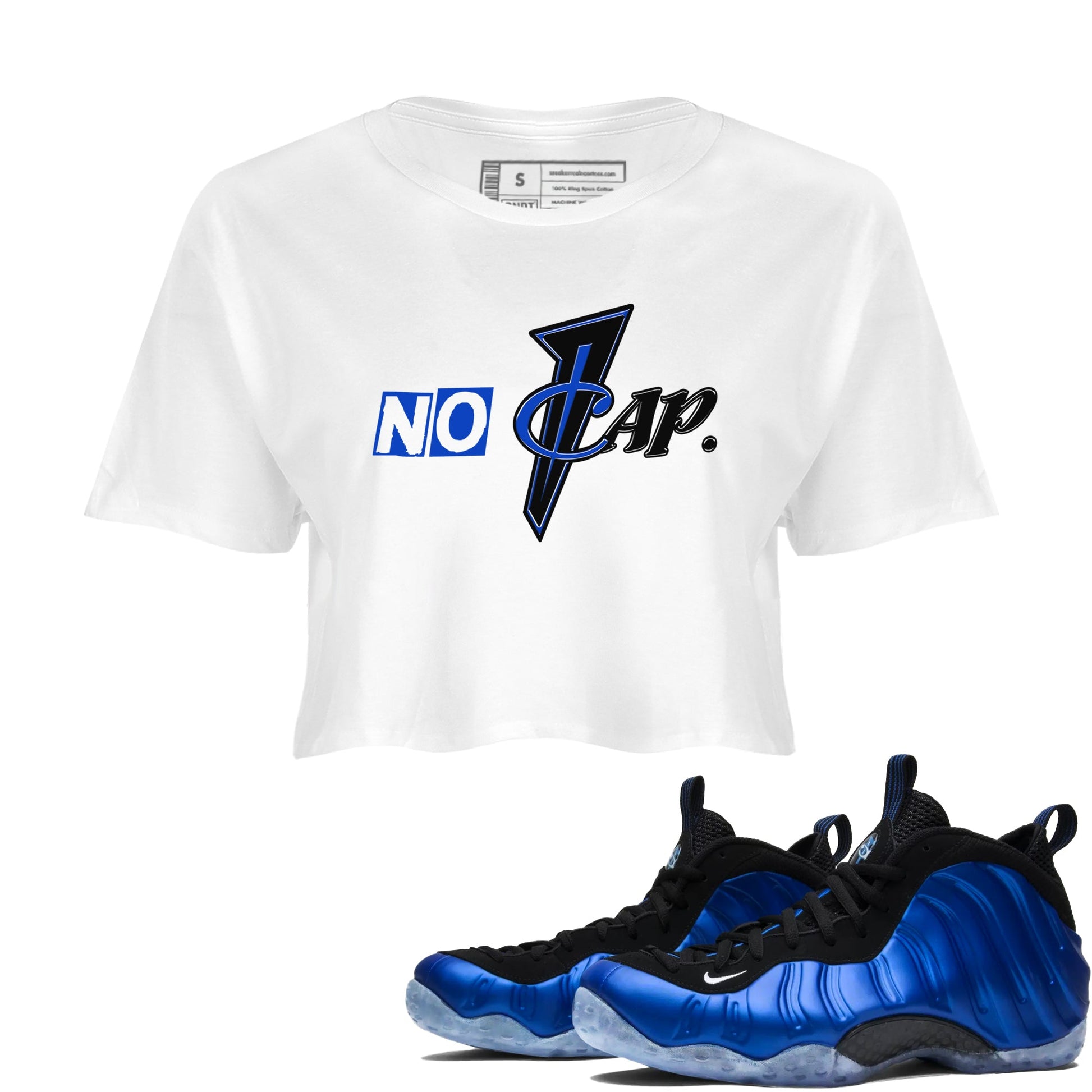 Air Foamposite One Royal shirts to match jordans No Cap sneaker match tees Air Foamposite One Royal SNRT Sneaker Release Tees unisex cotton White 1 Crop Shirts