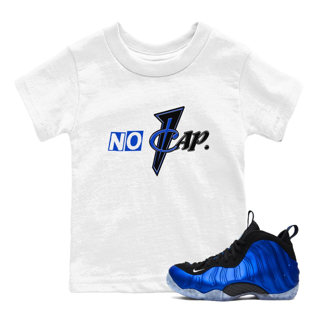 Air Foamposite One Royal shirts to match jordans No Cap sneaker match tees Air Foamposite One Royal SNRT Sneaker Release Tees Youth Baby White 1 crew neck shirts