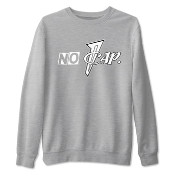No Cap sneaker match t-shirt styled to complete your fit with the Air Foamposite One Triple White sneakers, shown in Heather Grey 2.