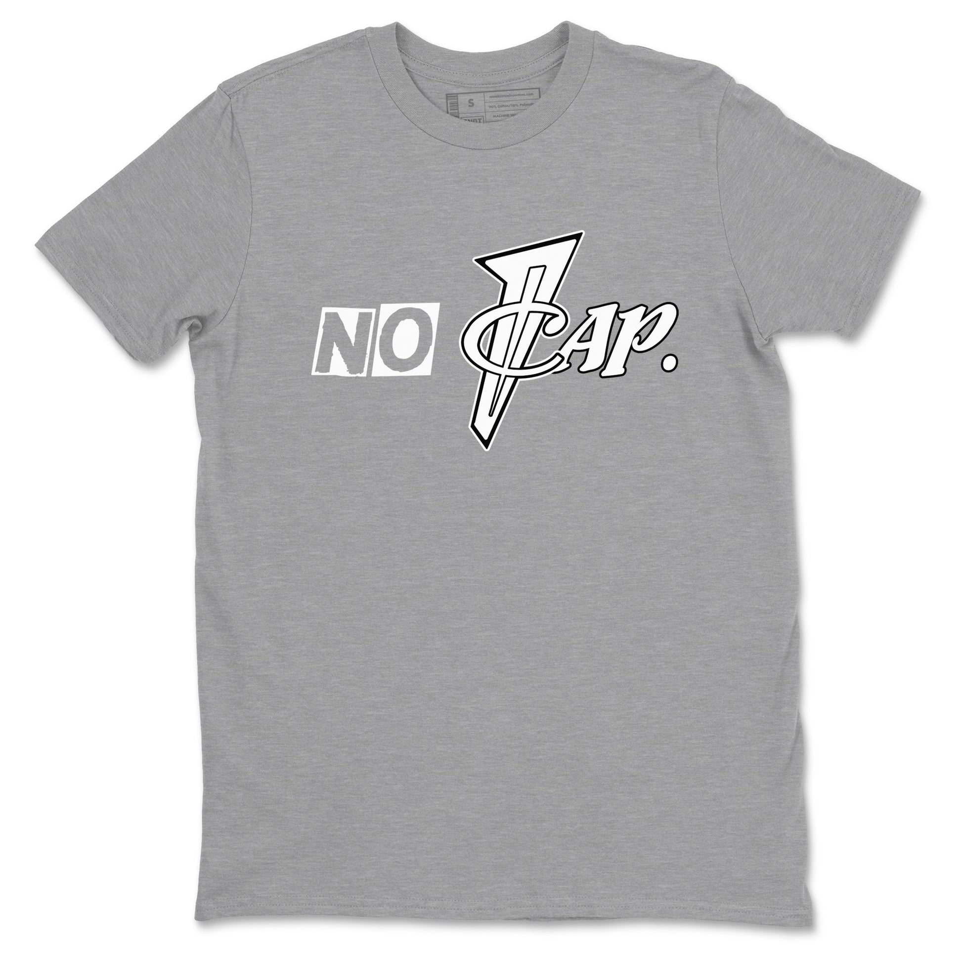 No Cap sneaker match t-shirt styled to complete your fit with the Air Foamposite One Triple White sneakers, shown in Heather Grey 2.