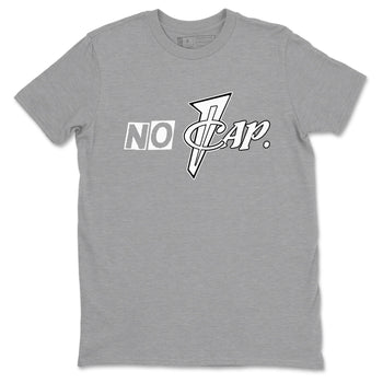 No Cap sneaker match t-shirt styled to complete your fit with the Air Foamposite One Triple White sneakers, shown in Heather Grey 2.