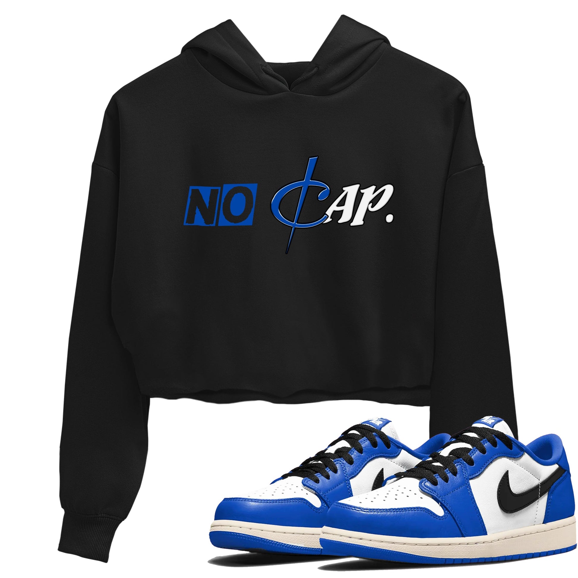 1s Game Royal shirts to match jordans No Cap sneaker match tees Air Jordan 1 Retro Low OG Game Royal match shoes to clothes SNRT Sneaker Tees unisex cotton Black 1 crop tee