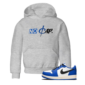 1s Game Royal shirts to match jordans No Cap sneaker match tees Air Jordan 1 Retro Low OG Game Royal match shoes to clothes SNRT Sneaker Tees Youth Baby Heather Grey 1 tee