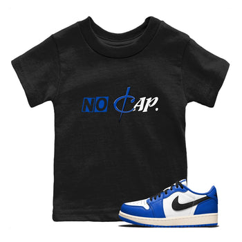1s Game Royal shirts to match jordans No Cap sneaker match tees Air Jordan 1 Retro Low OG Game Royal match shoes to clothes SNRT Sneaker Tees Youth Baby Black 1 tee
