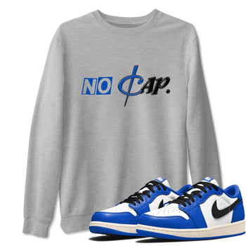 1s Game Royal shirts to match jordans No Cap sneaker match tees Air Jordan 1 Retro Low OG Game Royal match shoes to clothes SNRT Sneaker Tees unisex cotton Heather Grey 1 shirts