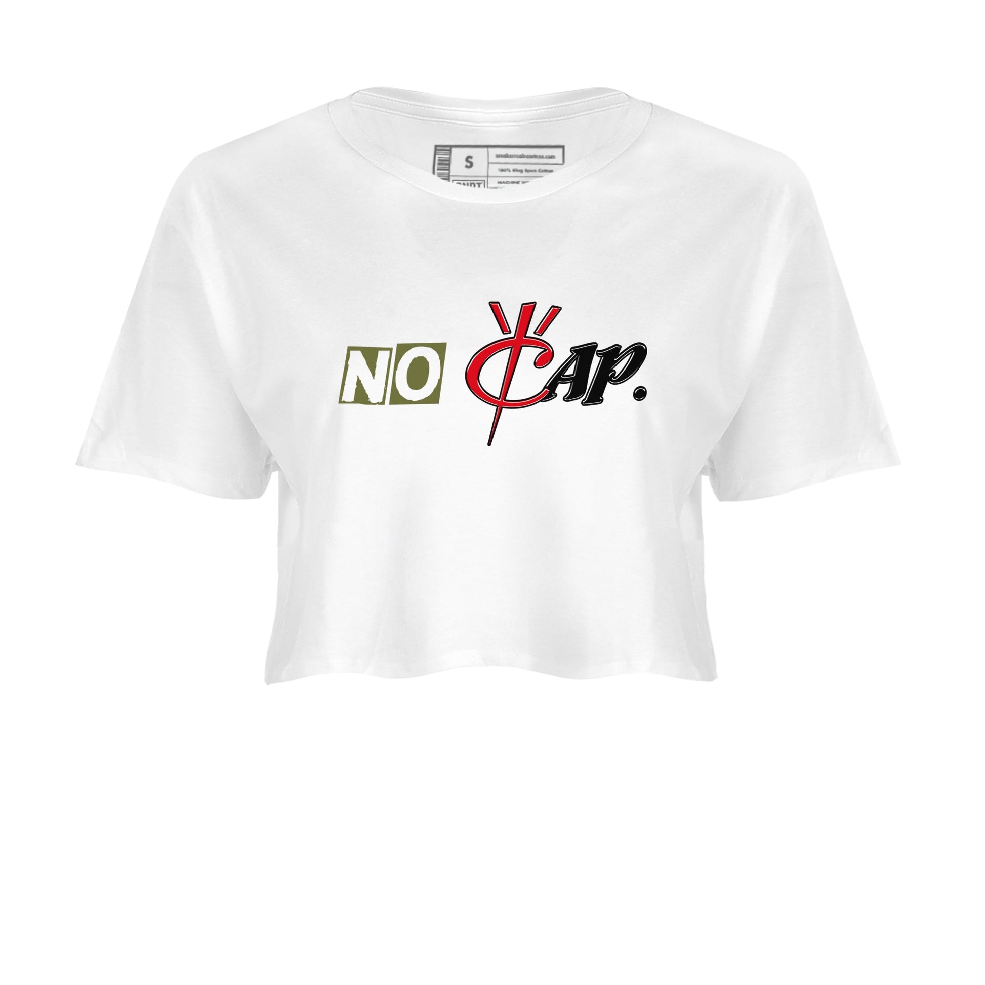 1s Travis Scott Medium Olive shirts to match jordans No Cap sneaker match tees Air Jordan 1 Travis Scott Medium Olive match shoes to clothes SNRT Sneaker Tees unisex cotton White 2 crop tee