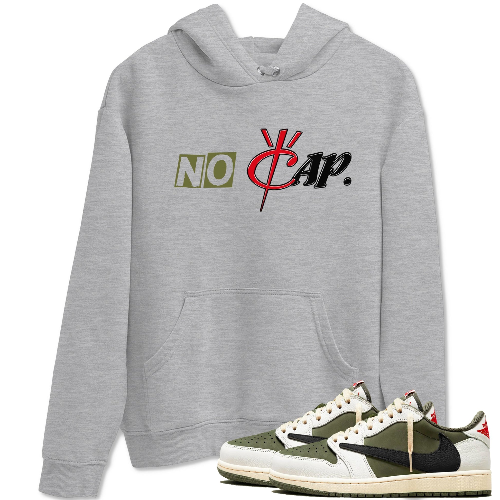 1s Travis Scott Medium Olive shirts to match jordans No Cap sneaker match tees Air Jordan 1 Travis Scott Medium Olive match shoes to clothes SNRT Sneaker Tees unisex cotton Heather Grey 1 shirts