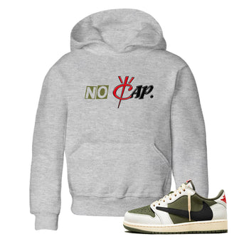 1s Travis Scott Medium Olive shirts to match jordans No Cap sneaker match tees Air Jordan 1 Travis Scott Medium Olive match shoes to clothes SNRT Sneaker Tees Youth Baby Heather Grey 1 tee