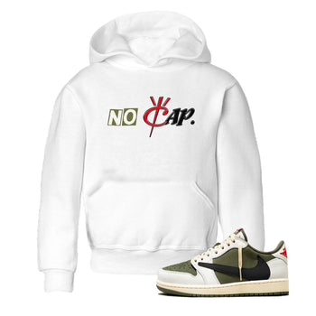 1s Travis Scott Medium Olive shirts to match jordans No Cap sneaker match tees Air Jordan 1 Travis Scott Medium Olive match shoes to clothes SNRT Sneaker Tees Youth Baby White 1 tee