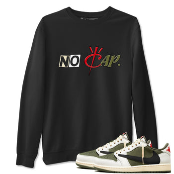 1s Travis Scott Medium Olive shirts to match jordans No Cap sneaker match tees Air Jordan 1 Travis Scott Medium Olive match shoes to clothes SNRT Sneaker Tees unisex cotton Black 1 shirts