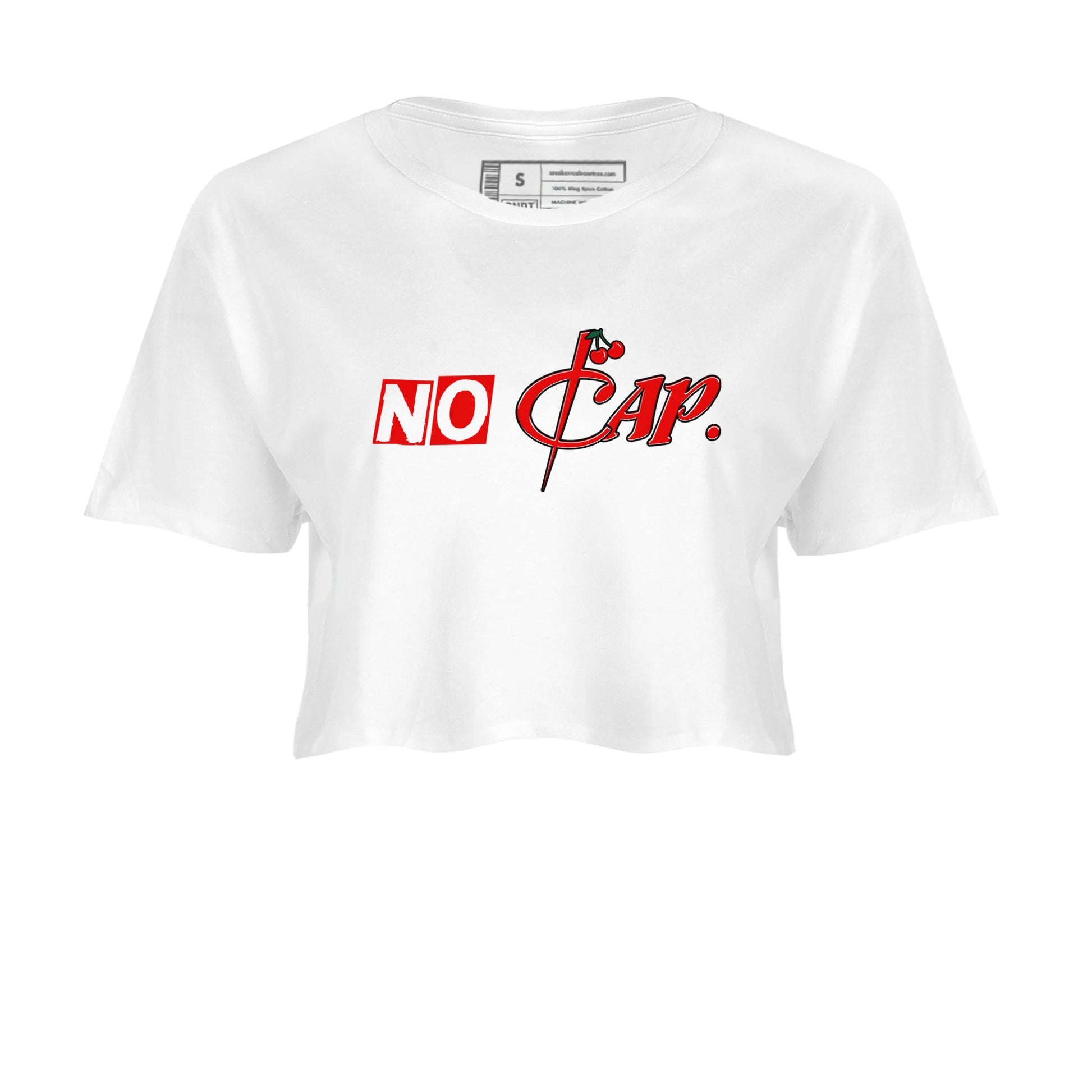 11s Cherry shirts to match jordans No Cap sneaker match tees Air Jordan 11 Retro Cherry match shoes to clothes SNRT Sneaker Tees unisex cotton White 2 crop tee