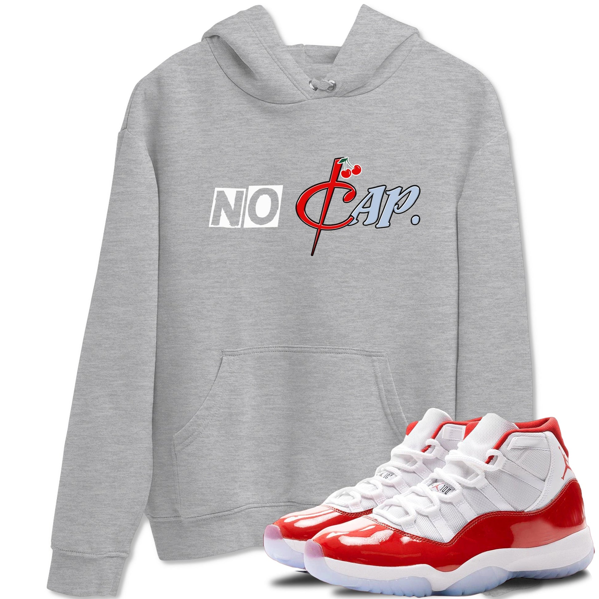 11s Cherry shirts to match jordans No Cap sneaker match tees Air Jordan 11 Retro Cherry match shoes to clothes SNRT Sneaker Tees unisex cotton Heather Grey 1 shirts