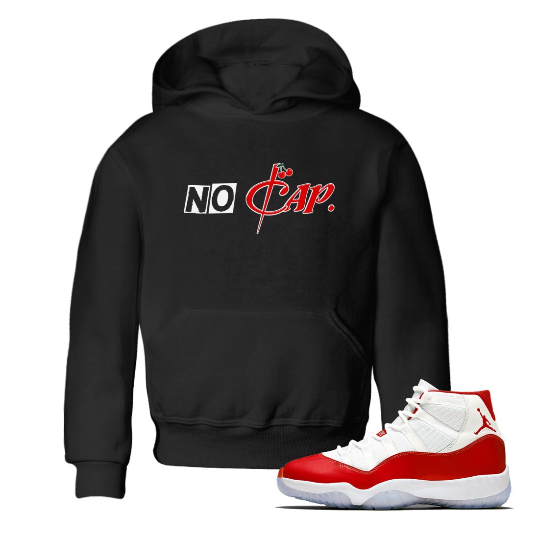 11s Cherry shirts to match jordans No Cap sneaker match tees Air Jordan 11 Retro Cherry match shoes to clothes SNRT Sneaker Tees Youth Baby Black 1 tee