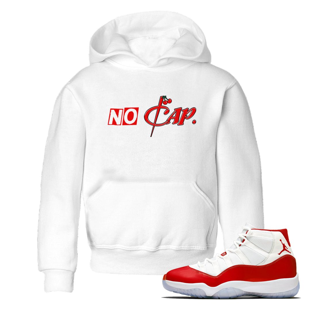 11s Cherry shirts to match jordans No Cap sneaker match tees Air Jordan 11 Retro Cherry match shoes to clothes SNRT Sneaker Tees Youth Baby White 1 tee