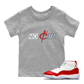 11s Cherry shirts to match jordans No Cap sneaker match tees Air Jordan 11 Retro Cherry match shoes to clothes SNRT Sneaker Tees Youth Baby Heather Grey 1 tee