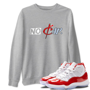 11s Cherry shirts to match jordans No Cap sneaker match tees Air Jordan 11 Retro Cherry match shoes to clothes SNRT Sneaker Tees unisex cotton Heather Grey 1 shirts