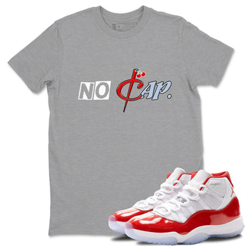 11s Cherry shirts to match jordans No Cap sneaker match tees Air Jordan 11 Retro Cherry match shoes to clothes SNRT Sneaker Tees unisex cotton Heather Grey 1 shirts