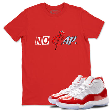 11s Cherry shirts to match jordans No Cap sneaker match tees Air Jordan 11 Retro Cherry match shoes to clothes SNRT Sneaker Tees unisex cotton Red 1 shirts