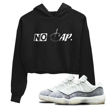 11s Year Of The Snake shirts to match jordans  No Cap shirts to match jordans Air Jordan 11 Retro Low Year Of The Snake match shoes to clothes SNRT Sneaker Tees unisex cotton Black 1 crop tee