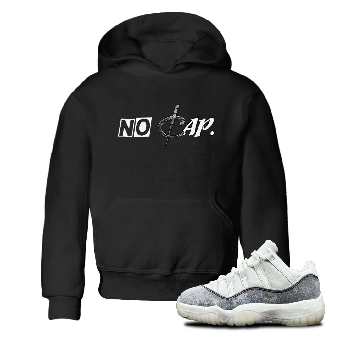 11s Year Of The Snake shirts to match jordans  No Cap shirts to match jordans Air Jordan 11 Retro Low Year Of The Snake match shoes to clothes SNRT Sneaker Tees Youth Baby Black 1 tee
