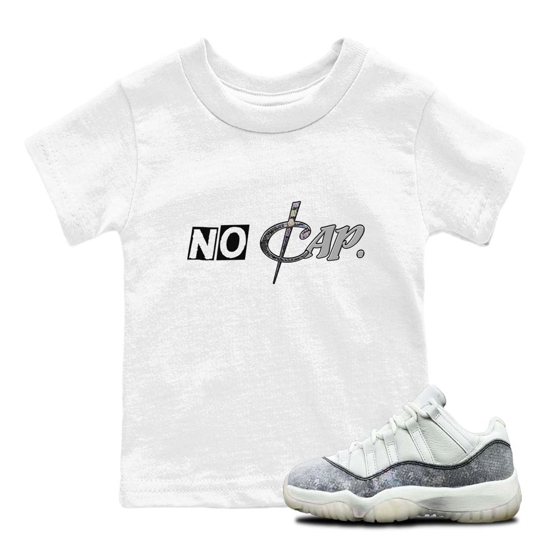 11s Year Of The Snake shirts to match jordans  No Cap shirts to match jordans Air Jordan 11 Retro Low Year Of The Snake match shoes to clothes SNRT Sneaker Tees Youth Baby White 1 tee