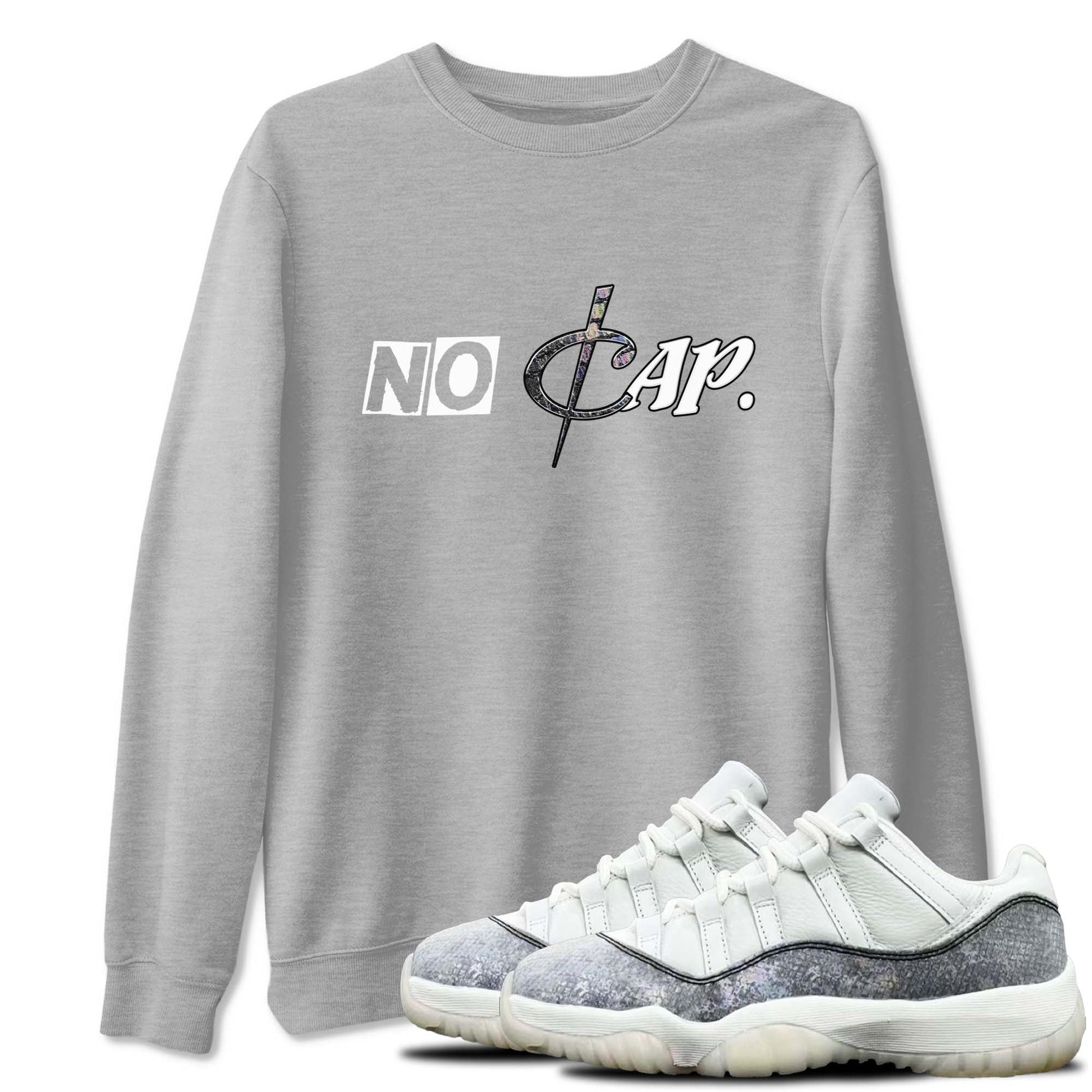 11s Year Of The Snake shirts to match jordans  No Cap shirts to match jordans Air Jordan 11 Retro Low Year Of The Snake match shoes to clothes SNRT Sneaker Tees unisex cotton Heather Grey 1 shirts