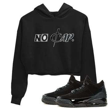3s Black Cat shirts to match jordans No Cap sneaker match tees Air Jordan 3 Retro Black Cat match shoes to clothes SNRT Sneaker Tees unisex cotton Black 1 crop tee