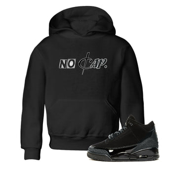 3s Black Cat shirts to match jordans No Cap sneaker match tees Air Jordan 3 Retro Black Cat match shoes to clothes SNRT Sneaker Tees Youth Baby Black 1 tee