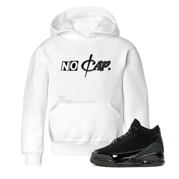 3s Black Cat shirts to match jordans No Cap sneaker match tees Air Jordan 3 Retro Black Cat match shoes to clothes SNRT Sneaker Tees Youth Baby White 1 tee