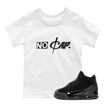 3s Black Cat shirts to match jordans No Cap sneaker match tees Air Jordan 3 Retro Black Cat match shoes to clothes SNRT Sneaker Tees Youth Baby White 1 tee
