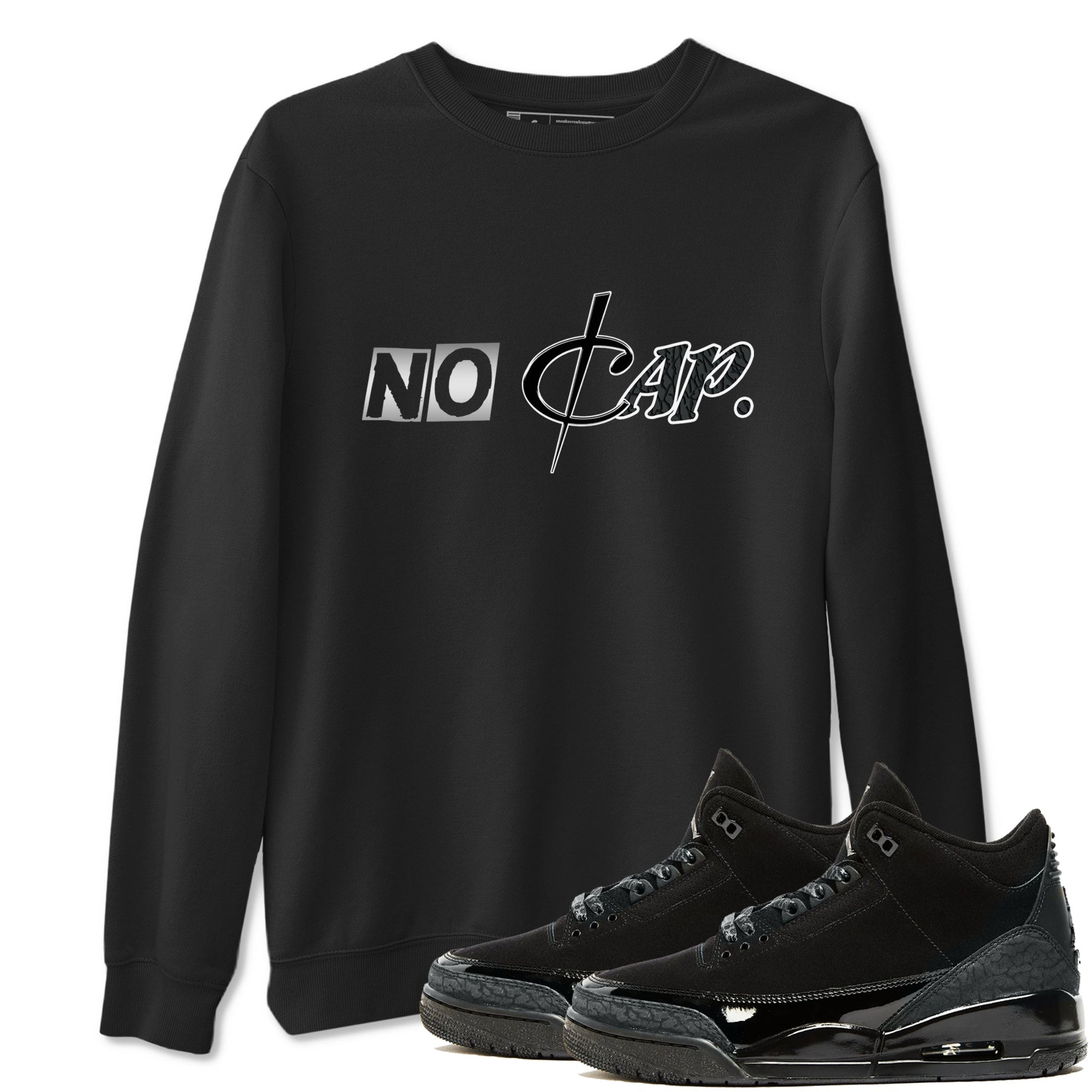 3s Black Cat shirts to match jordans No Cap sneaker match tees Air Jordan 3 Retro Black Cat match shoes to clothes SNRT Sneaker Tees unisex cotton Black 1 shirts