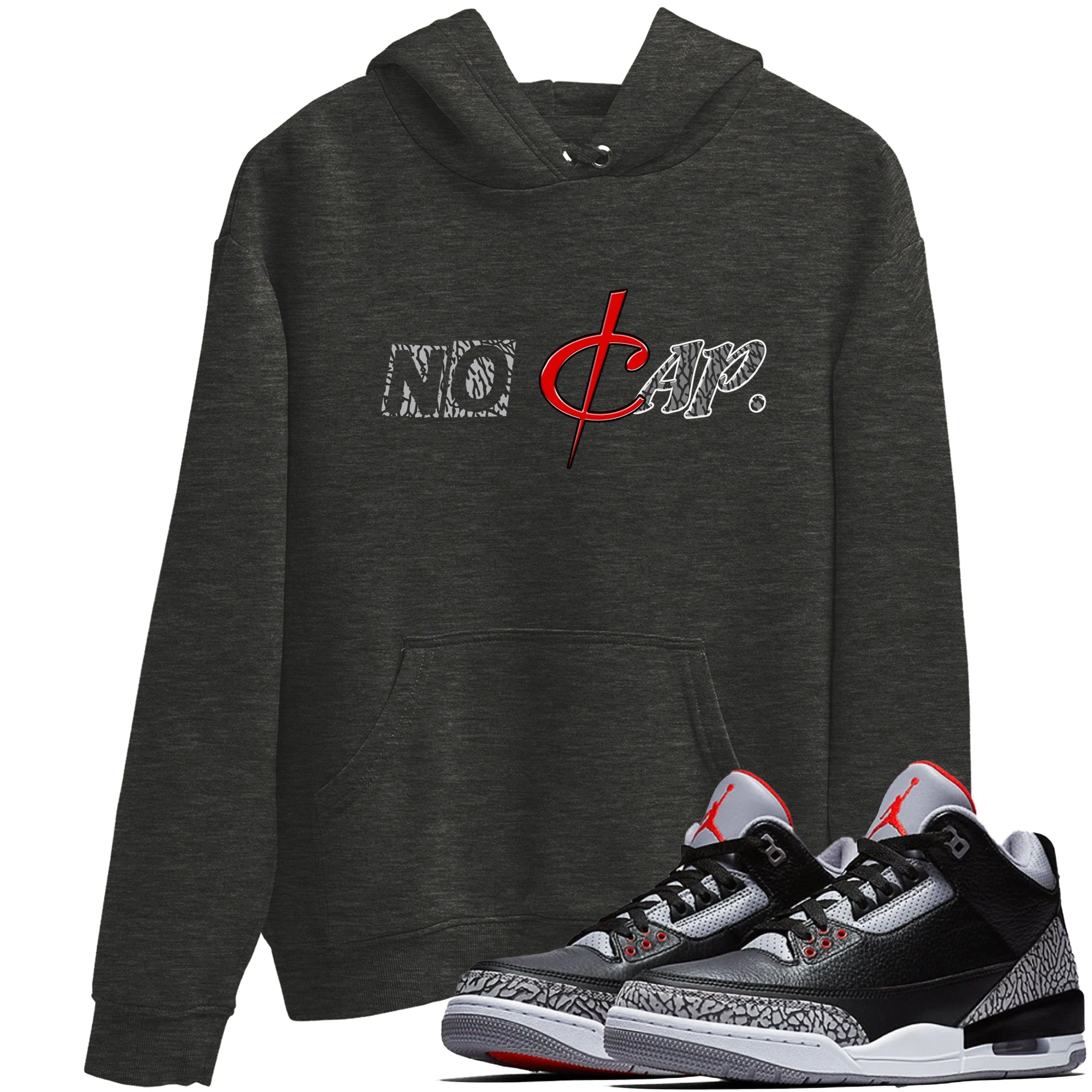 3s Black Cement shirts to match jordans No Cap sneaker match tees Air Jordan 3 Black Cement match shoes to clothes SNRT Sneaker Tees unisex cotton Charcoal Heather 1 shirts