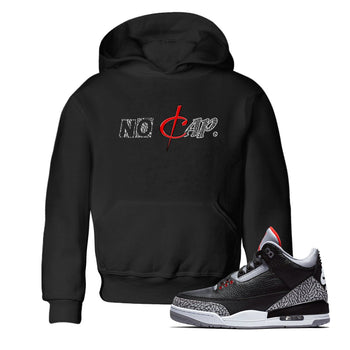 3s Black Cement shirts to match jordans No Cap sneaker match tees Air Jordan 3 Black Cement match shoes to clothes SNRT Sneaker Tees Youth Baby Black 1 tee