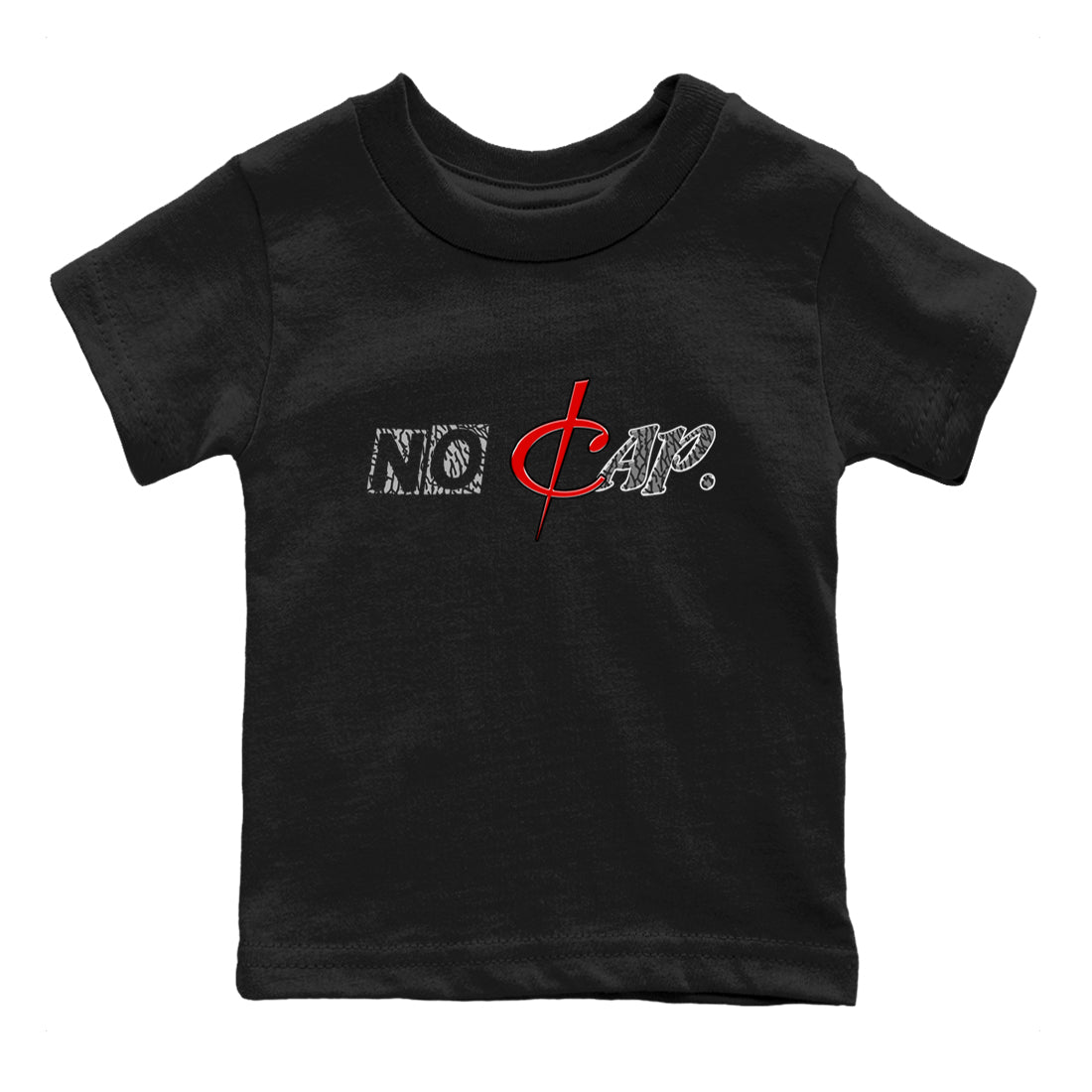 3s Black Cement shirts to match jordans No Cap sneaker match tees Air Jordan 3 Black Cement match shoes to clothes SNRT Sneaker Tees Youth Baby Black 2 tee
