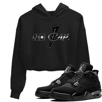 4s Black Cat shirts to match jordans No Cap sneaker match tees Air Jordan 4 Black Cat match shoes to clothes SNRT Sneaker Tees unisex cotton Black 1 crop tee