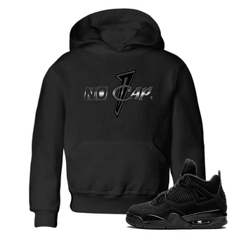 4s Black Cat shirts to match jordans No Cap sneaker match tees Air Jordan 4 Black Cat match shoes to clothes SNRT Sneaker Tees Youth Baby Black 1 tee