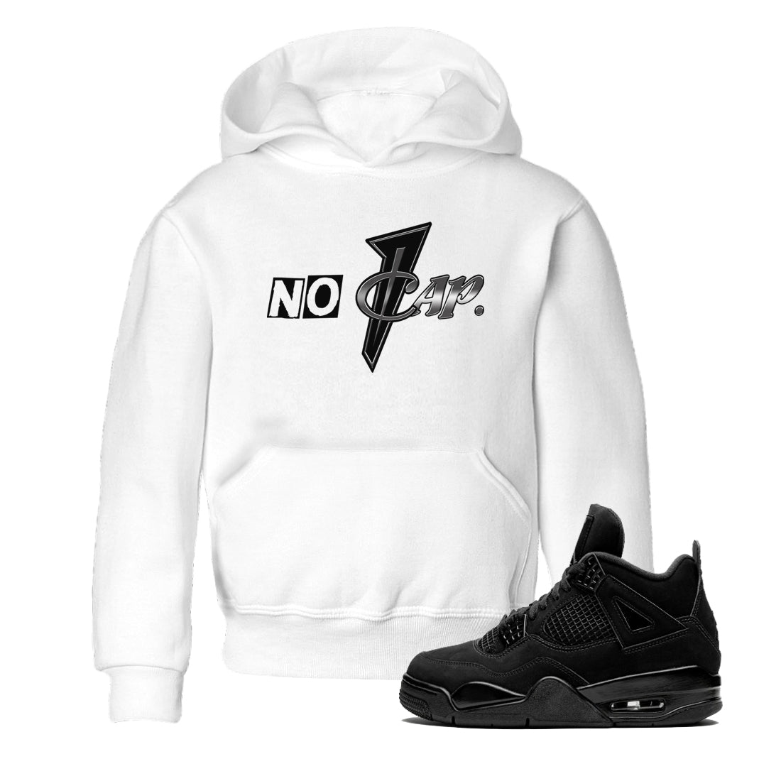 4s Black Cat shirts to match jordans No Cap sneaker match tees Air Jordan 4 Black Cat match shoes to clothes SNRT Sneaker Tees Youth Baby White 1 tee