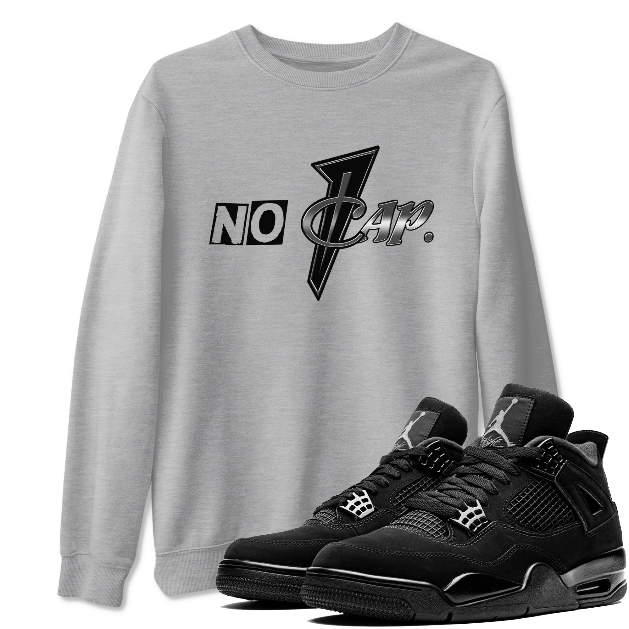 4s Black Cat shirts to match jordans No Cap sneaker match tees Air Jordan 4 Black Cat match shoes to clothes SNRT Sneaker Tees unisex cotton Heather Grey 1 shirts