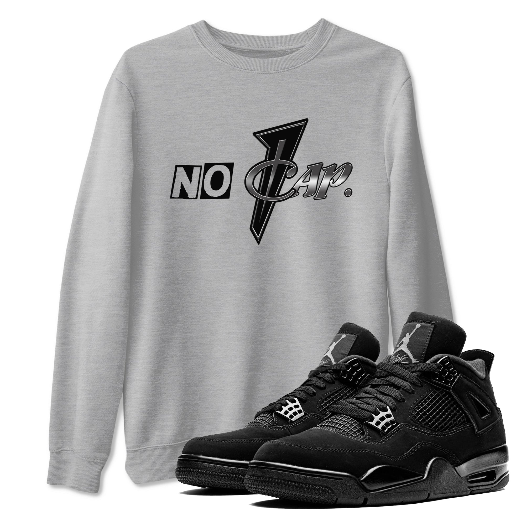 4s Black Cat shirts to match jordans No Cap sneaker match tees Air Jordan 4 Black Cat match shoes to clothes SNRT Sneaker Tees unisex cotton Heather Grey 1 shirts
