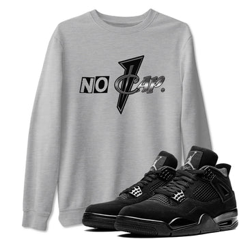 4s Black Cat shirts to match jordans No Cap sneaker match tees Air Jordan 4 Black Cat match shoes to clothes SNRT Sneaker Tees unisex cotton Heather Grey 1 shirts
