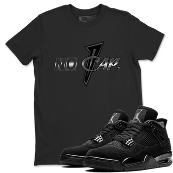 4s Black Cat shirts to match jordans No Cap sneaker match tees Air Jordan 4 Black Cat match shoes to clothes SNRT Sneaker Tees unisex cotton Black 1 shirts