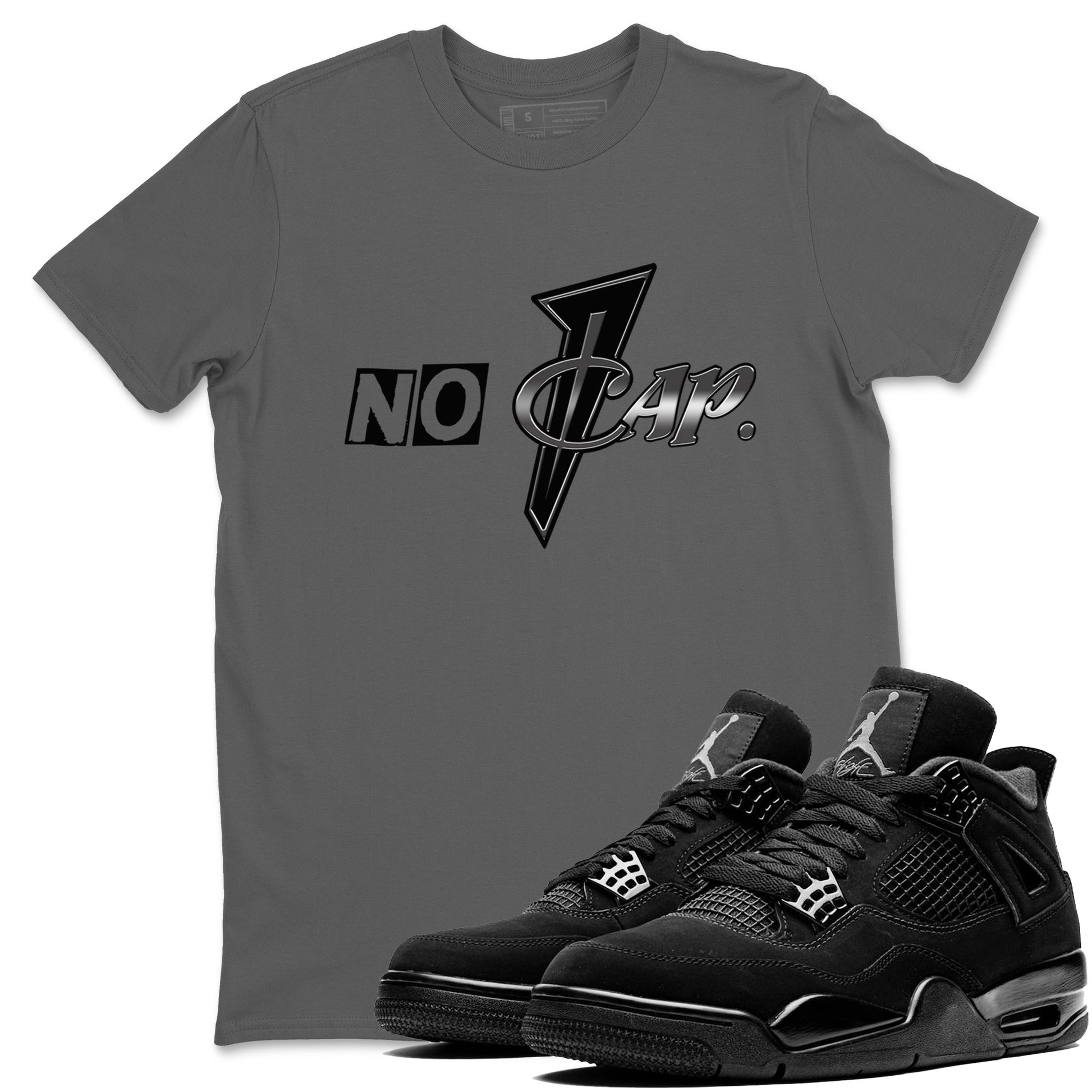 4s Black Cat shirts to match jordans No Cap sneaker match tees Air Jordan 4 Black Cat match shoes to clothes SNRT Sneaker Tees unisex cotton Cool Grey 1 shirts