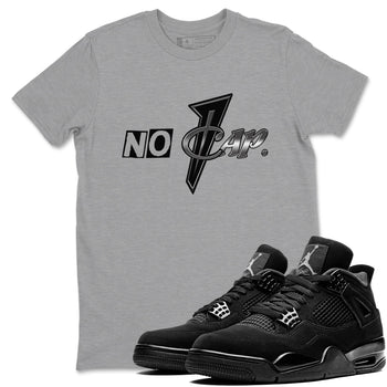 4s Black Cat shirts to match jordans No Cap sneaker match tees Air Jordan 4 Black Cat match shoes to clothes SNRT Sneaker Tees unisex cotton Heather Grey 1 shirts