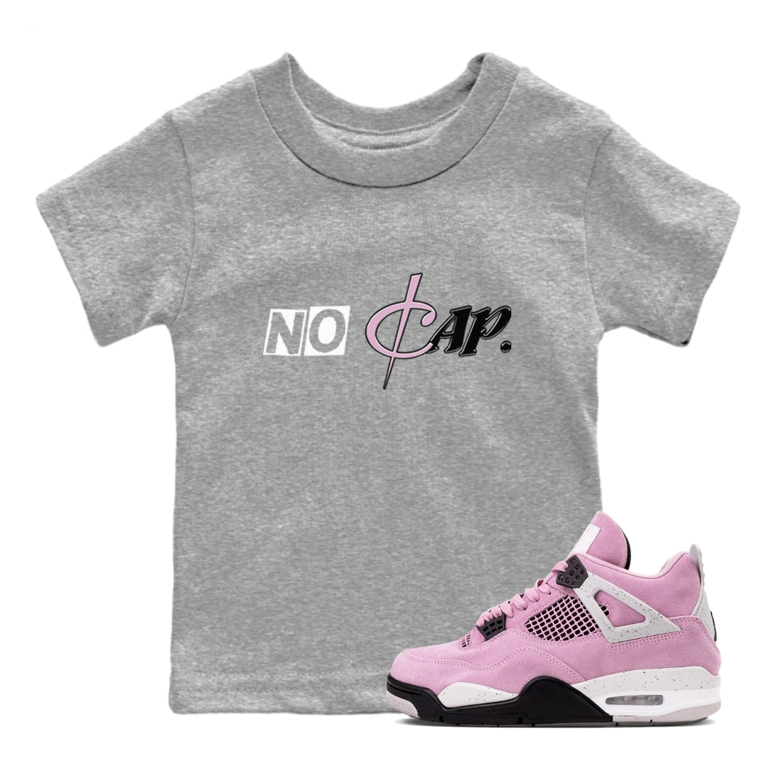 4s Retro Orchid shirts to match jordans No Cap sneaker match tees Air Jordan 4 WMNS Orchid match shoes to clothes SNRT Sneaker Tees Youth Baby Heather Grey 1 tee