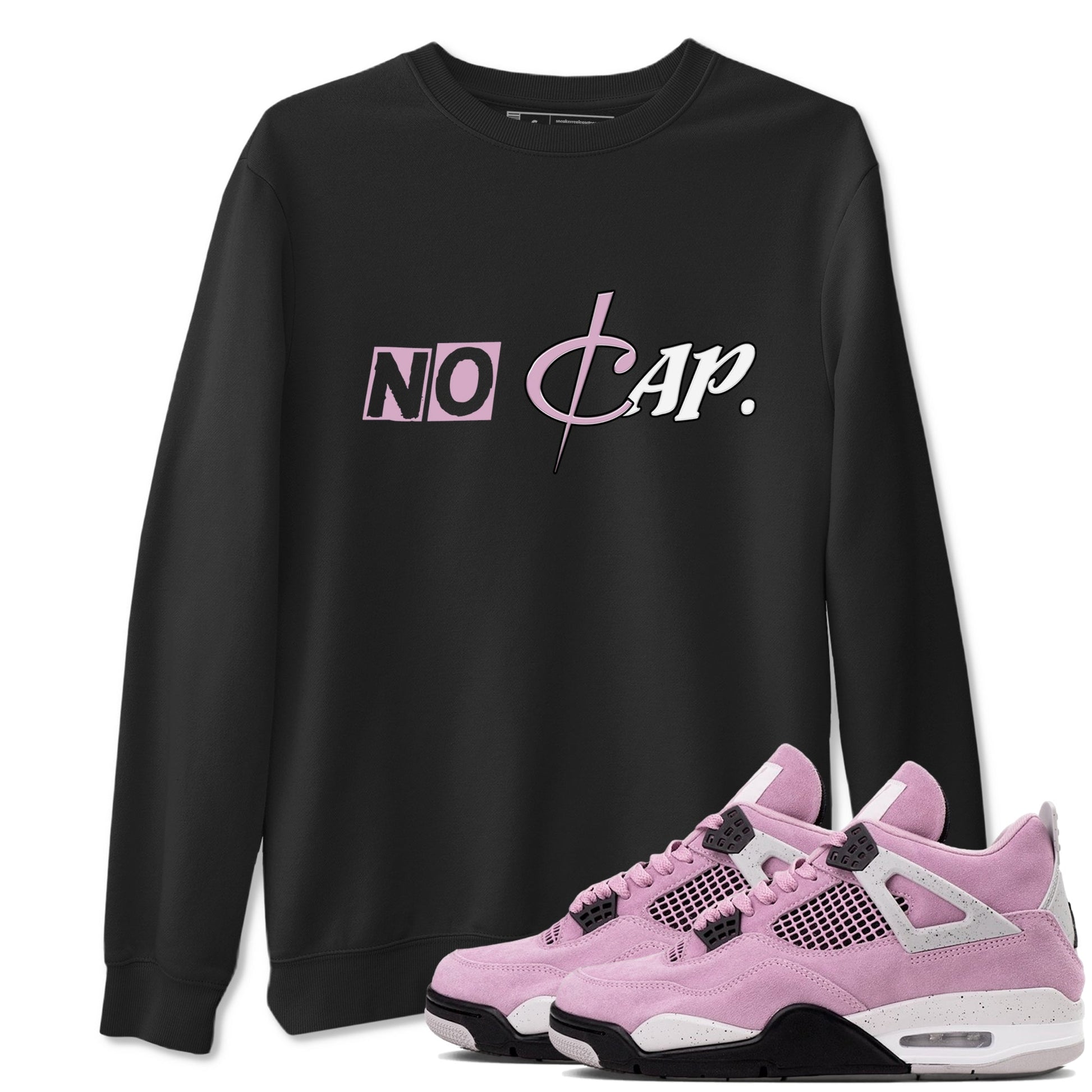 4s Retro Orchid shirts to match jordans No Cap sneaker match tees Air Jordan 4 WMNS Orchid match shoes to clothes SNRT Sneaker Tees unisex cotton Black 1 shirts