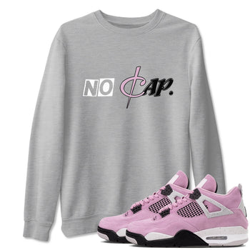 4s Retro Orchid shirts to match jordans No Cap sneaker match tees Air Jordan 4 WMNS Orchid match shoes to clothes SNRT Sneaker Tees unisex cotton Heather Grey 1 shirts