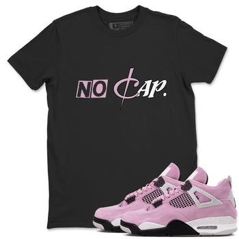 4s Retro Orchid shirts to match jordans No Cap sneaker match tees Air Jordan 4 WMNS Orchid match shoes to clothes SNRT Sneaker Tees unisex cotton Black 1 shirts