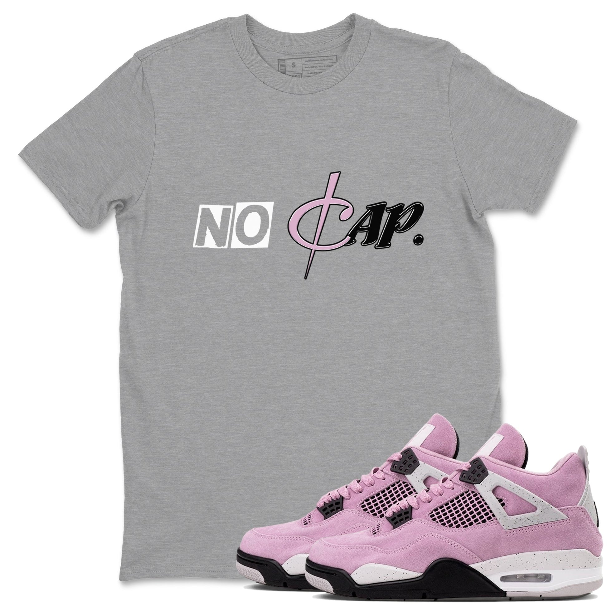 4s Retro Orchid shirts to match jordans No Cap sneaker match tees Air Jordan 4 WMNS Orchid match shoes to clothes SNRT Sneaker Tees unisex cotton Heather Grey 1 shirts